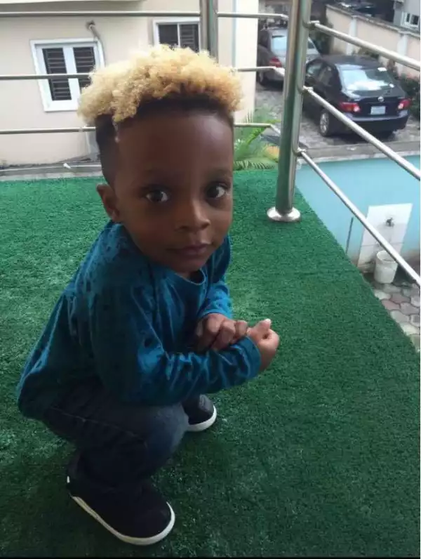 Like Father, Like Son! Olamide’s Son Also Rocks The Blonde Hairstyle (Photo)